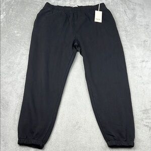 NEW MATE The Label XL 100% Organic Cotton Black Women's‎ Mens Joggers